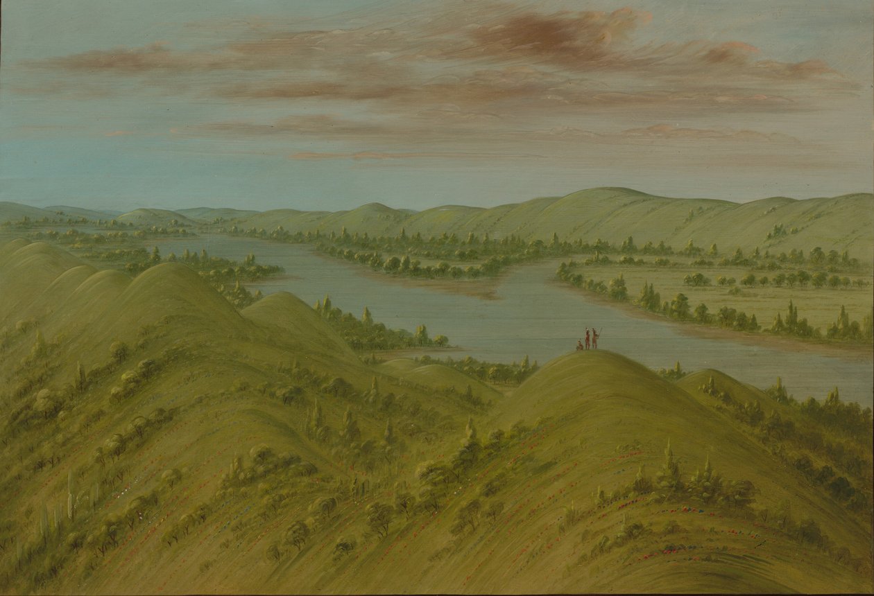 Grassy Bluffs, Felső-Missouri, 18611869. alkotó: George Catlin