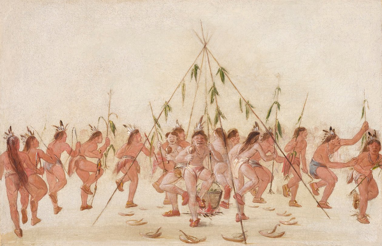 Zöld Kukorica Tánc, Hidatsa alkotó: George Catlin