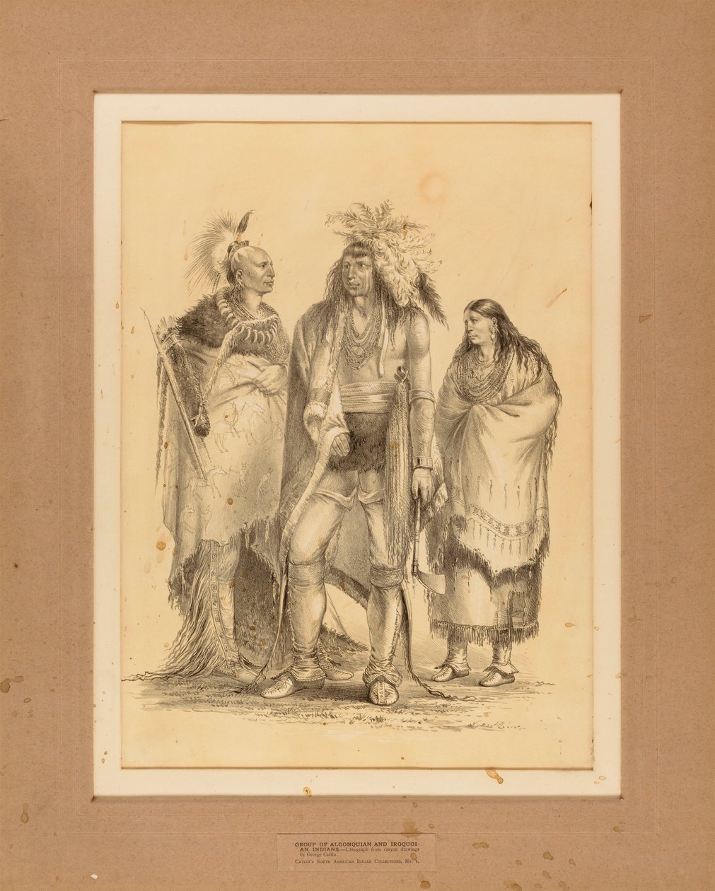 Algonquiai és irokéz indiánok csoportja--no. 1. alkotó: George Catlin