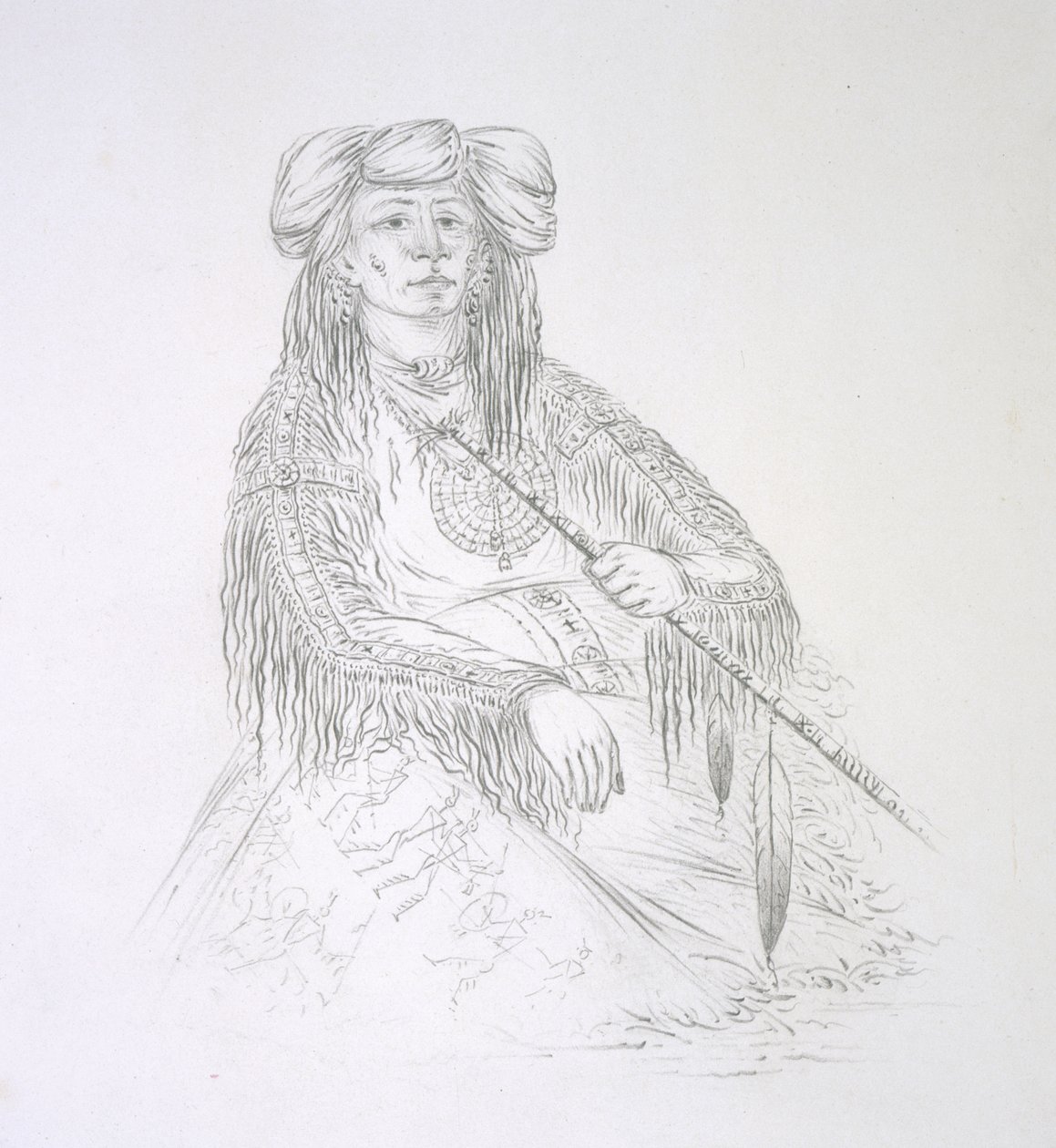 Ha-wan-je-tah (Az egyetlen kürt), 1852 alkotó: George Catlin