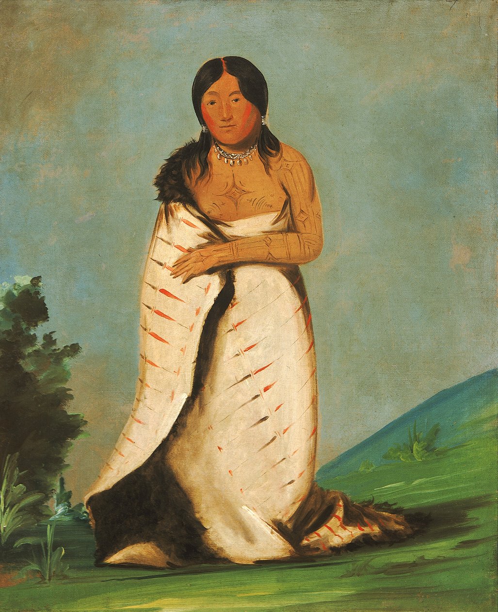 Hee-láh-dee, Tiszta szökőkút, A füst felesége, 1832. alkotó: George Catlin