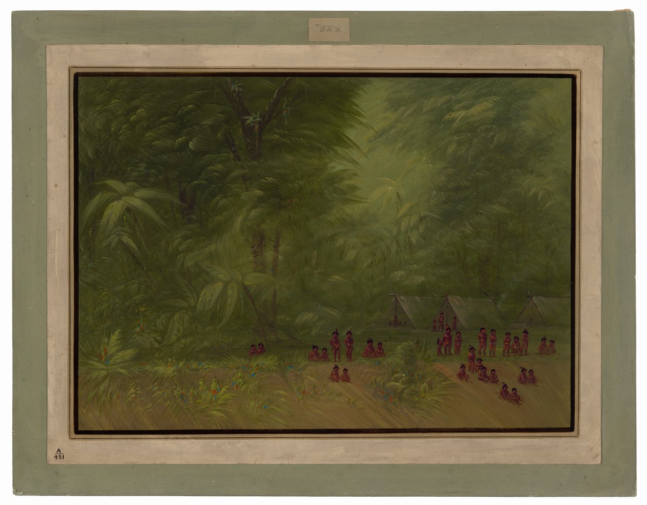 Indián tábor az erdőben alkotó: George Catlin