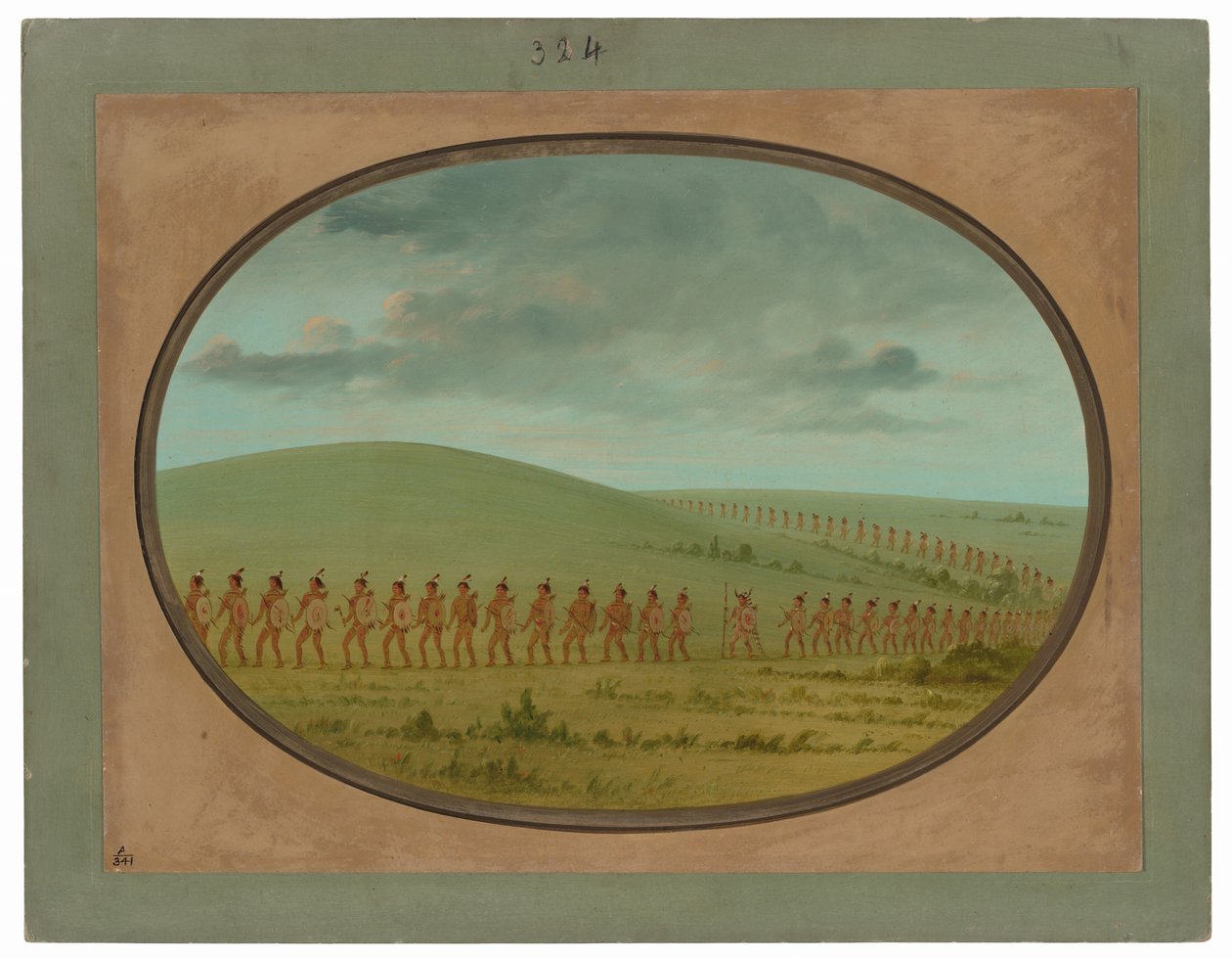 Indiai fájl - Iowa alkotó: George Catlin