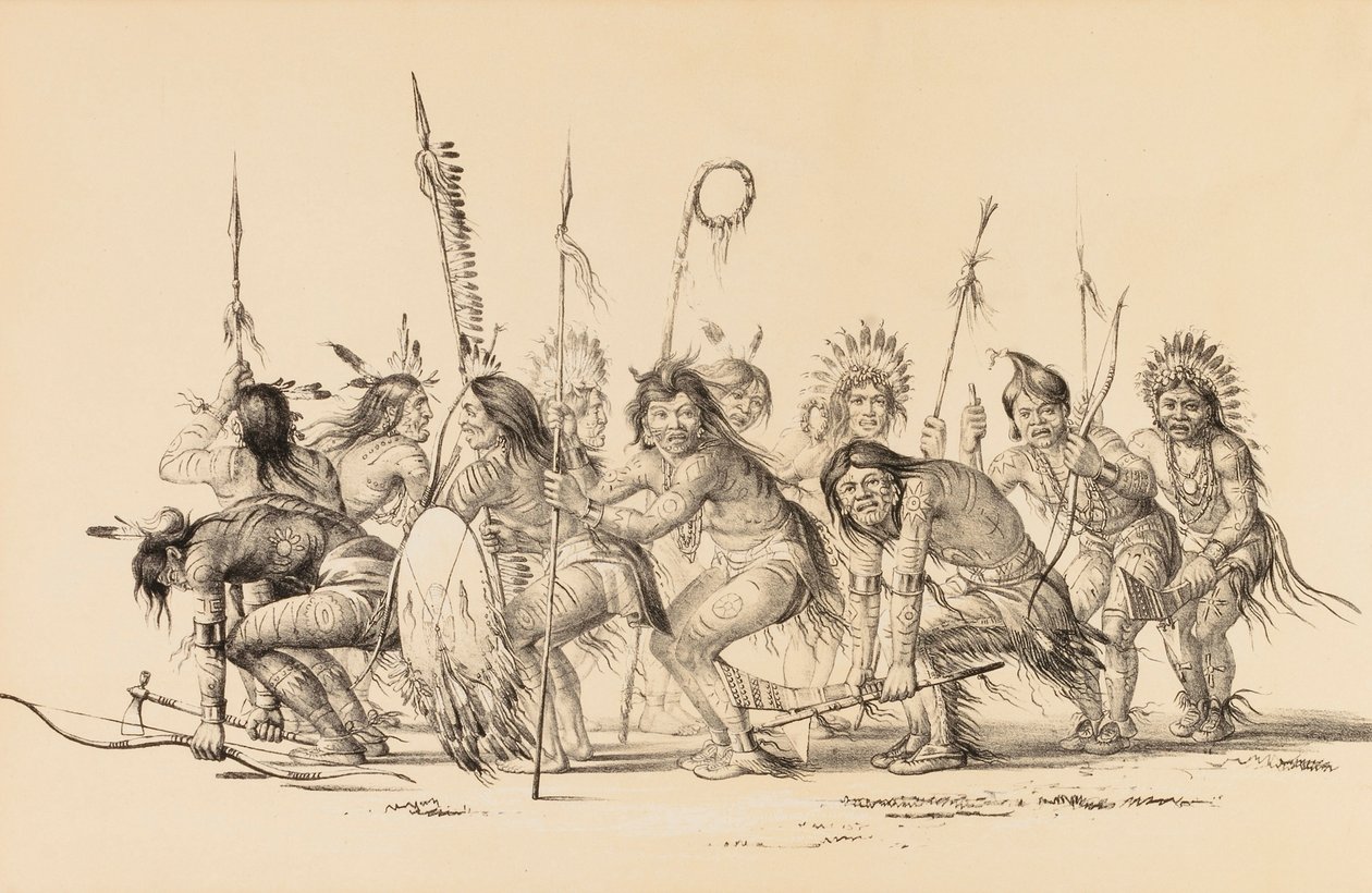 Indiánok egy körben, táncolnak... nem. 30 alkotó: George Catlin