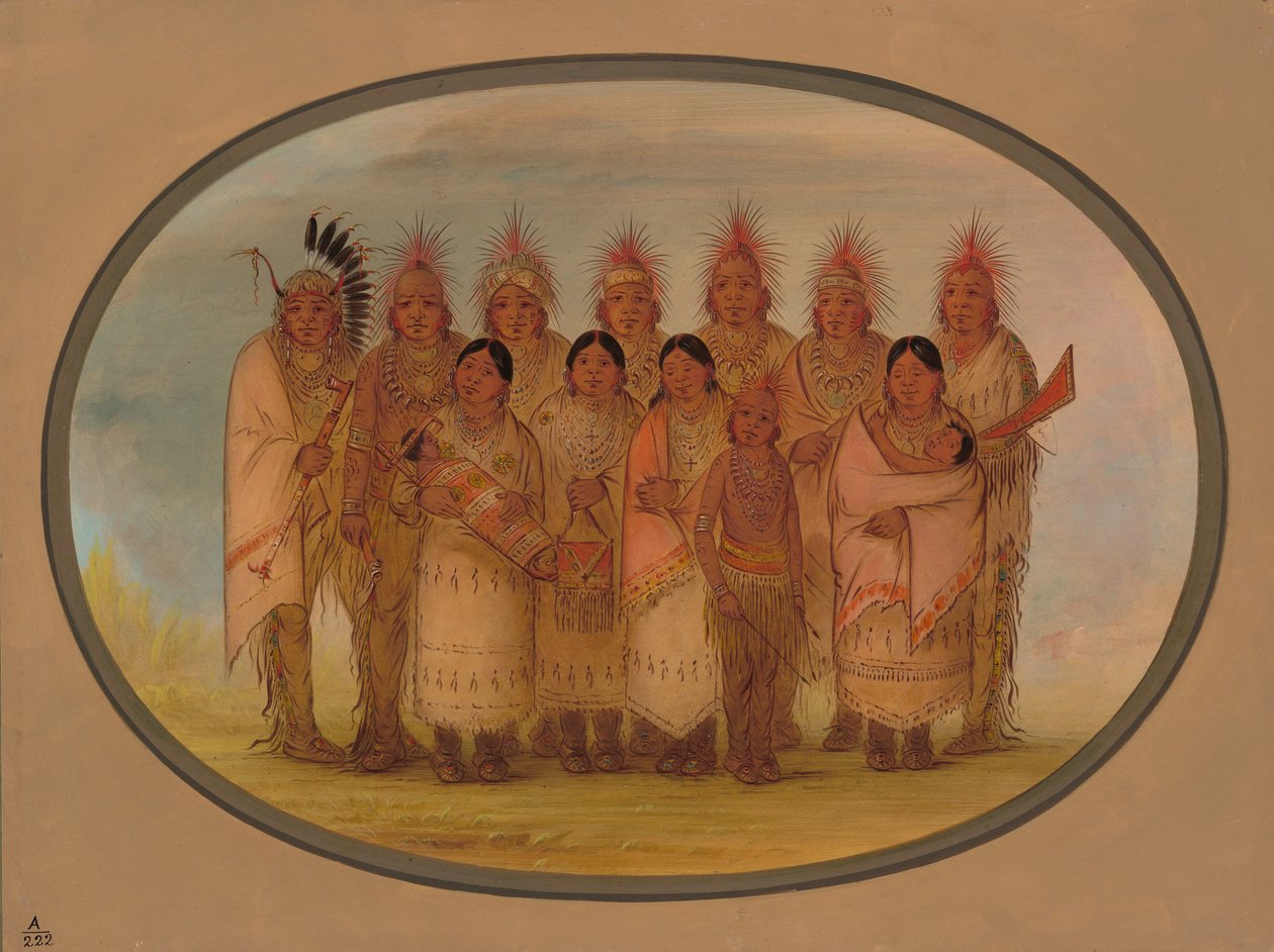 Iowa indiánok, akik ellátogattak Londonba és Párizsba, 18611869. alkotó: George Catlin