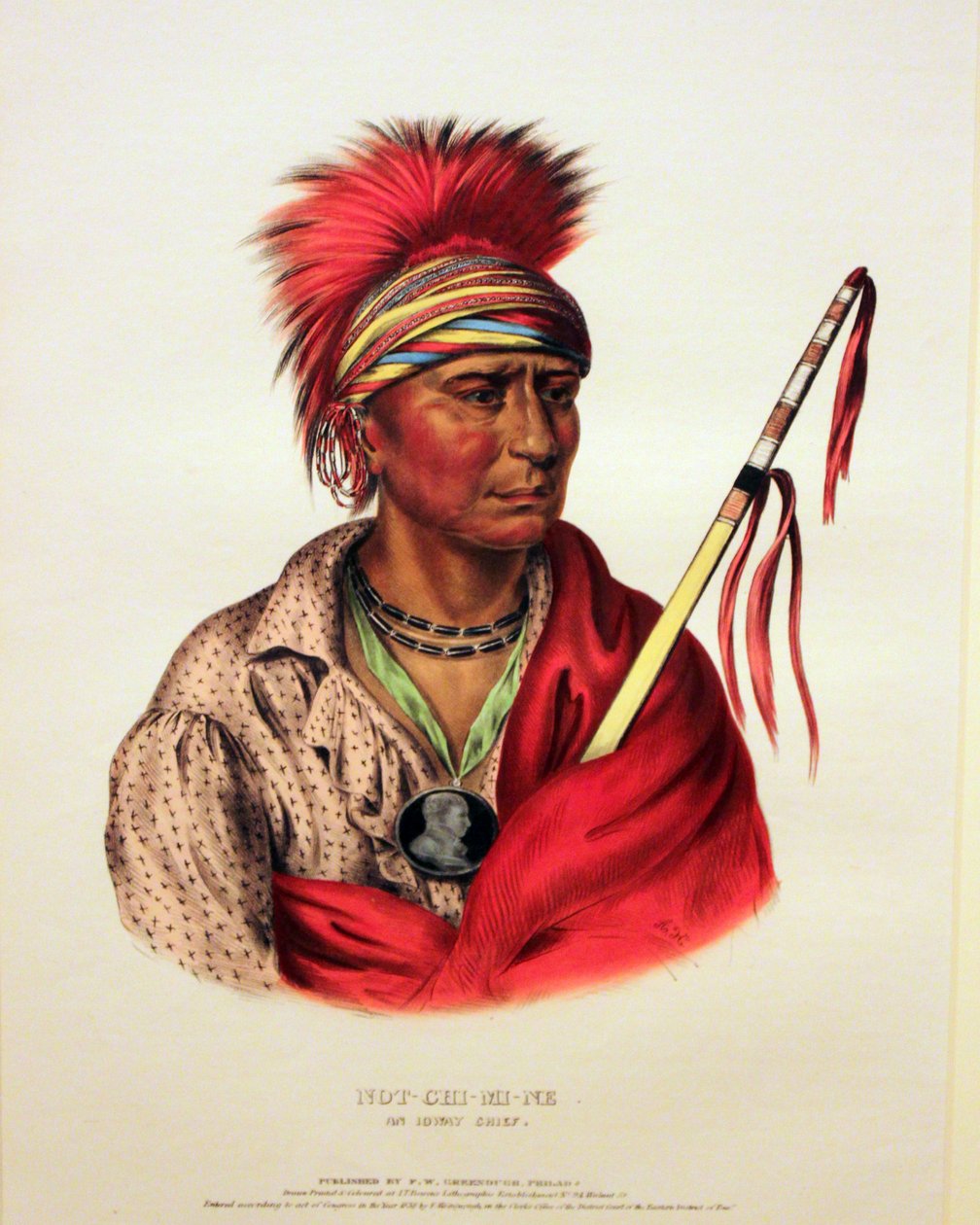 Ioway főnök Not-Chi-Mi-Ne alkotó: George Catlin