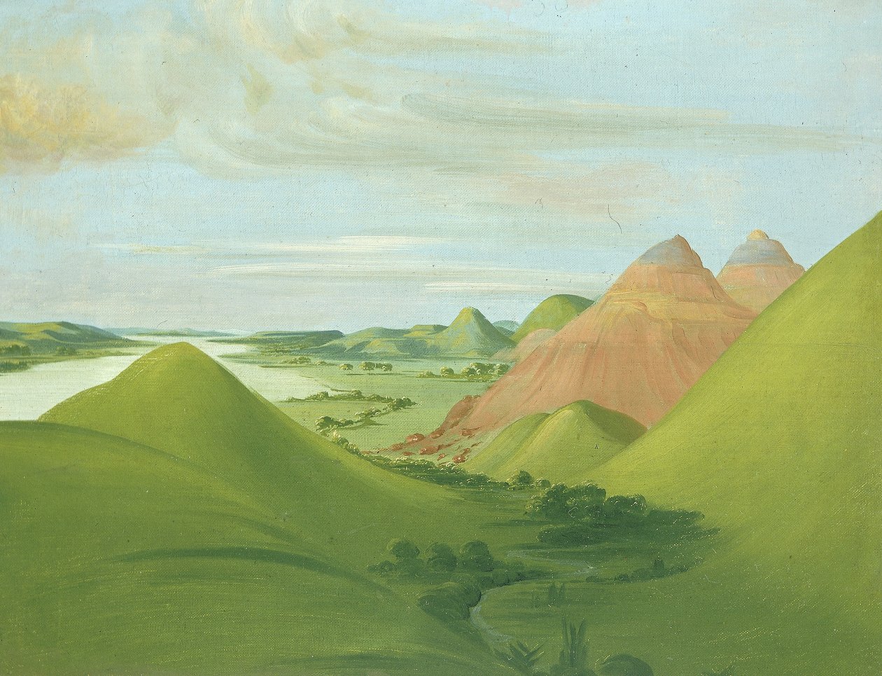 Iron Bluff, 1200 mérföldre St. Louis felett alkotó: George Catlin