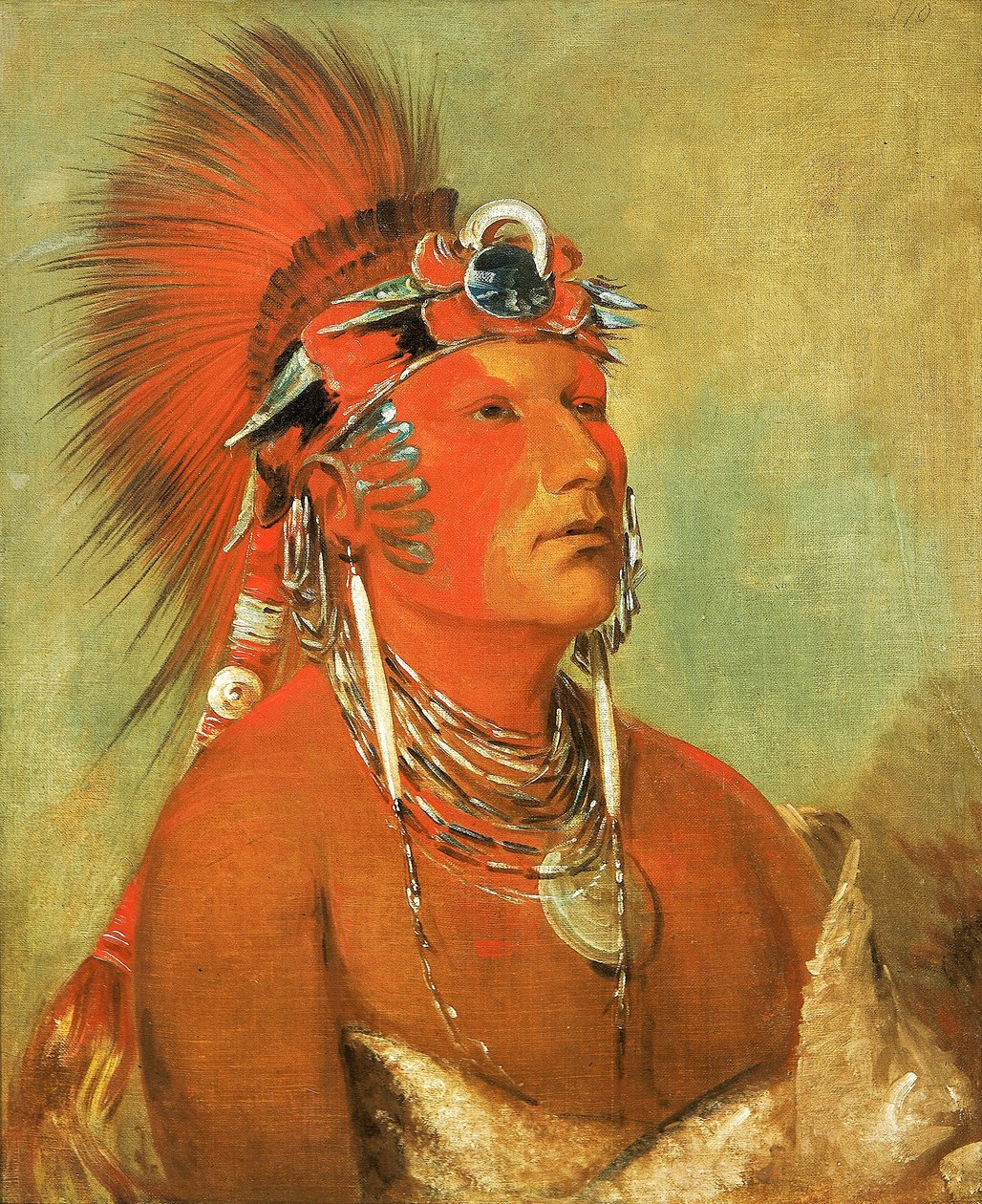 Jee-hé-o-hó-shah, Nem lehet ledobni, egy harcos. alkotó: George Catlin