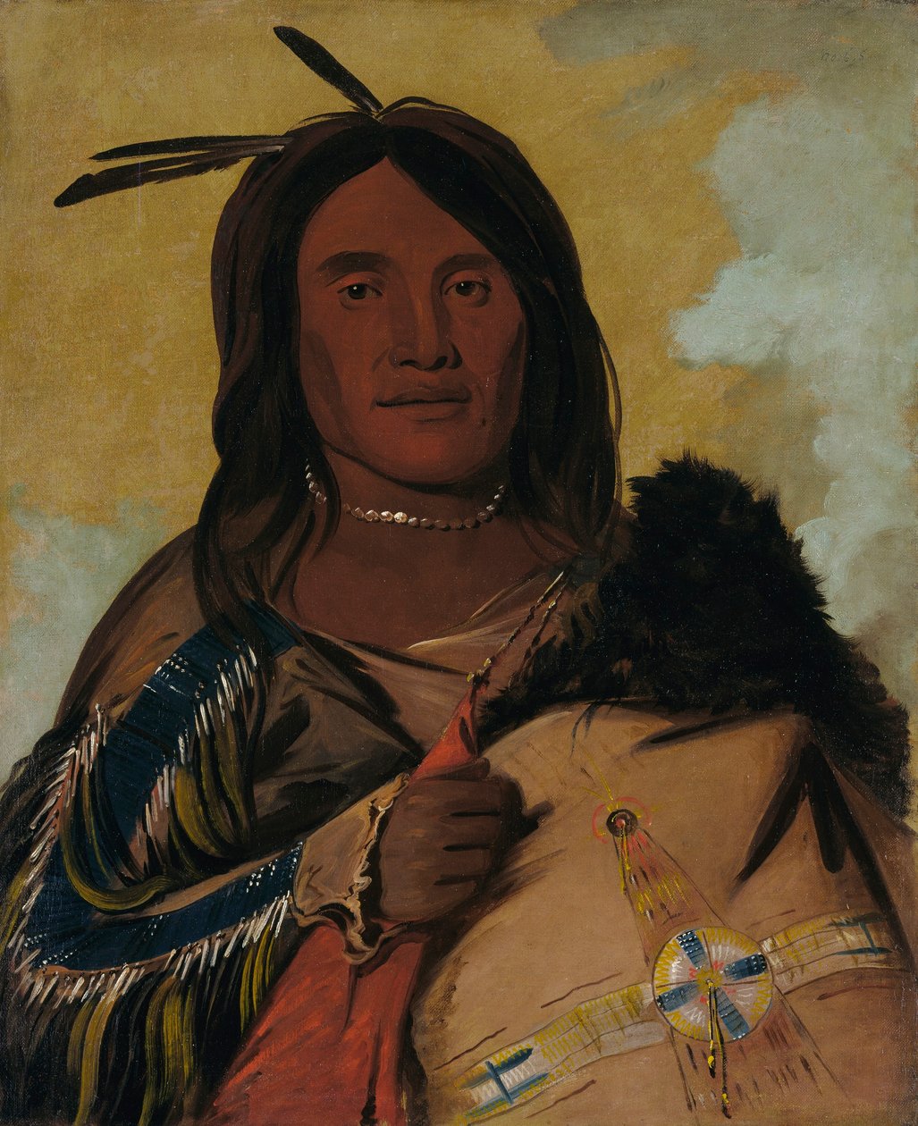 Ka-pés-ka-da, Shell Man, an Oglala Brave alkotó: George Catlin