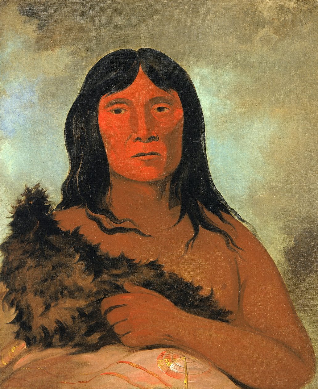 Kay-ée-qua-da-kúm-ee-gísh-kum, Aki a földet próbálja a lábával. alkotó: George Catlin