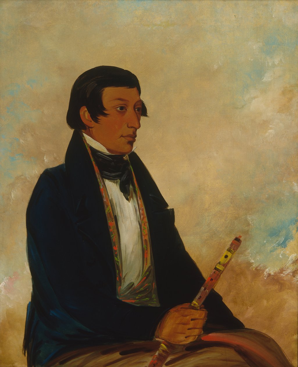 Kee-món-saw, kis főnök, főnök, 1830. alkotó: George Catlin