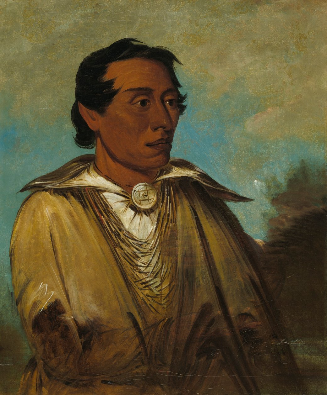 Kee-án-ne-kuk, Legelső Ember, a törzs főnöke alkotó: George Catlin