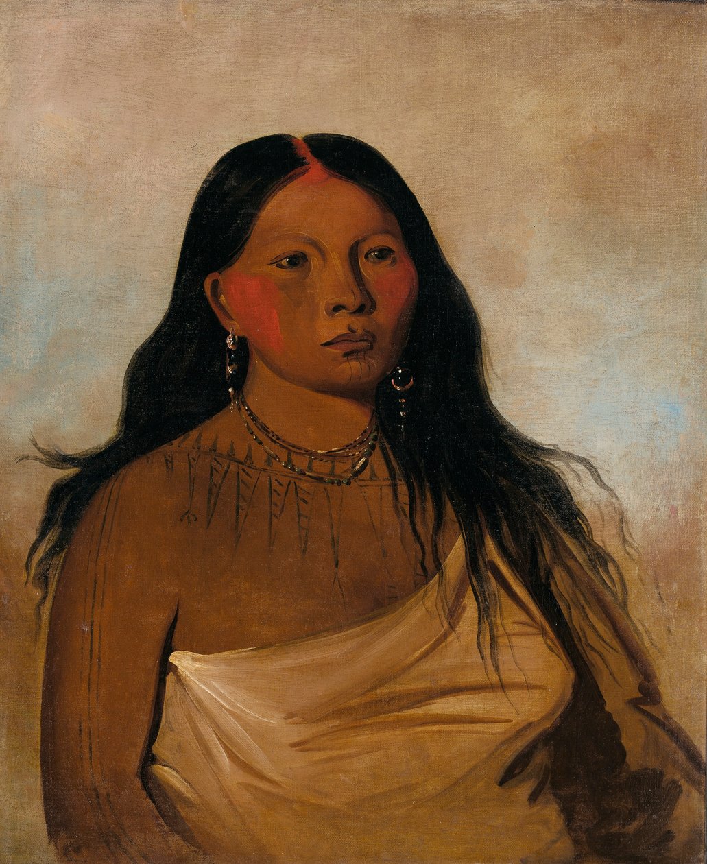 Káh-kée-tsee, Combs, a Wichita Woman alkotó: George Catlin