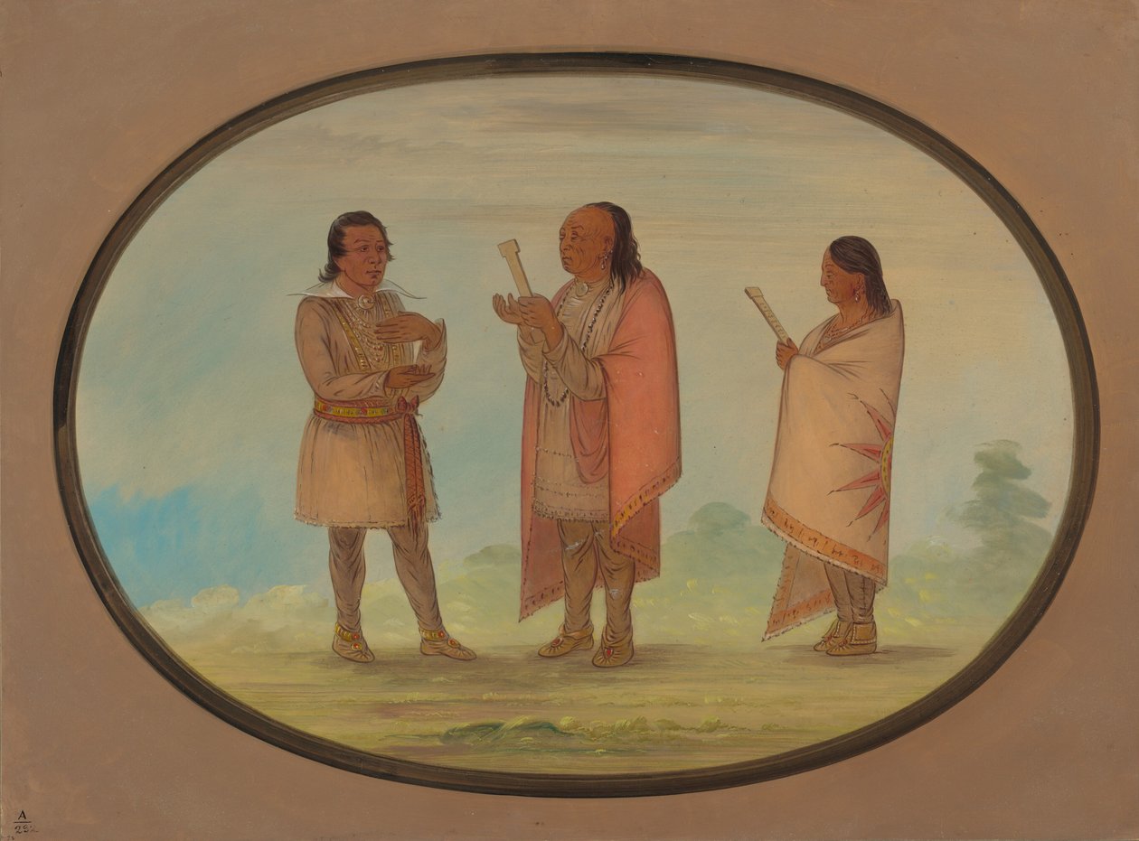 Kickapoo indiánok prédikálnak és imádkoznak, 18611869. alkotó: George Catlin