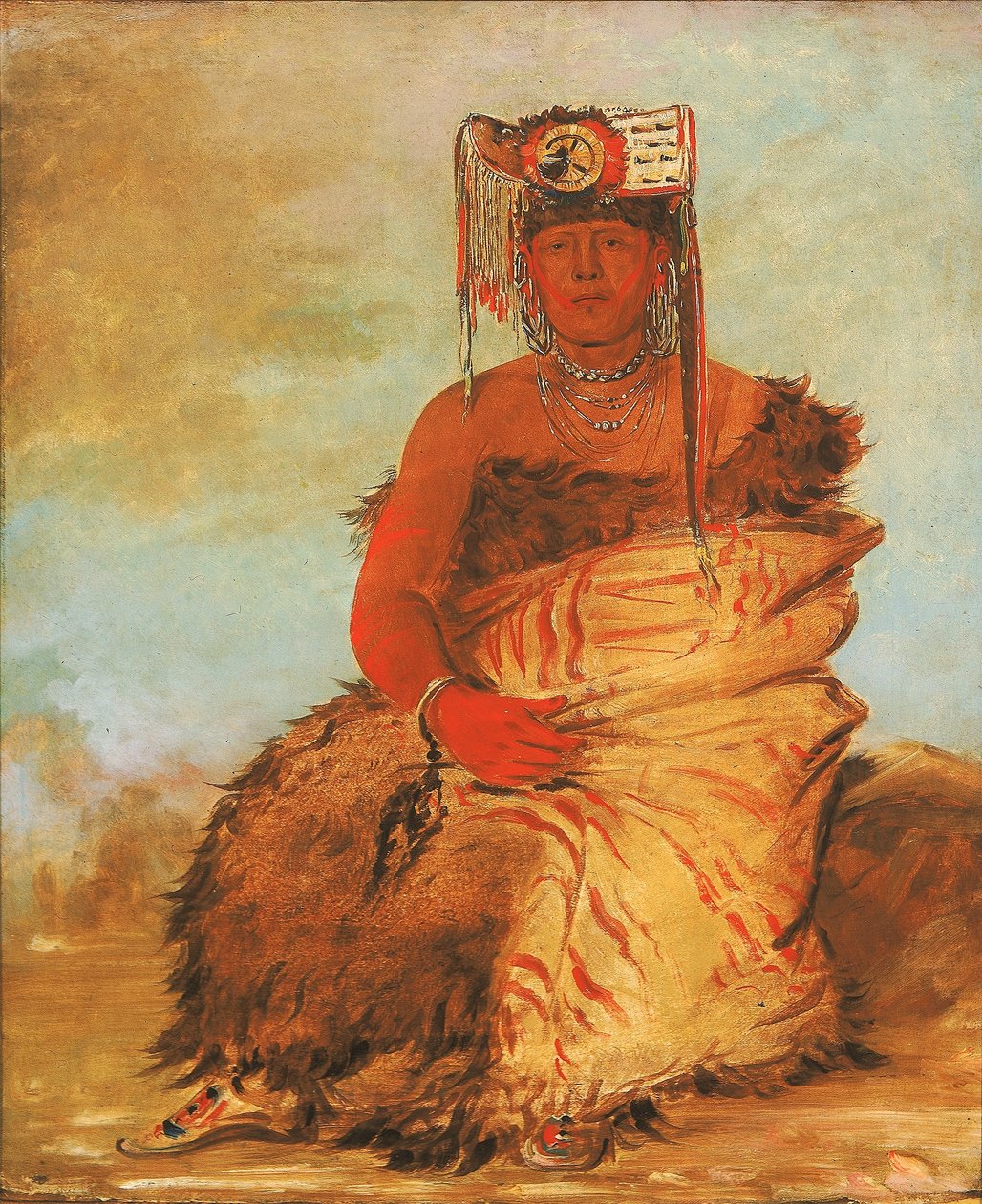 La-kée-too-wi-rá-sha, Kis Főnök, egy Tapage pawnee harcos alkotó: George Catlin