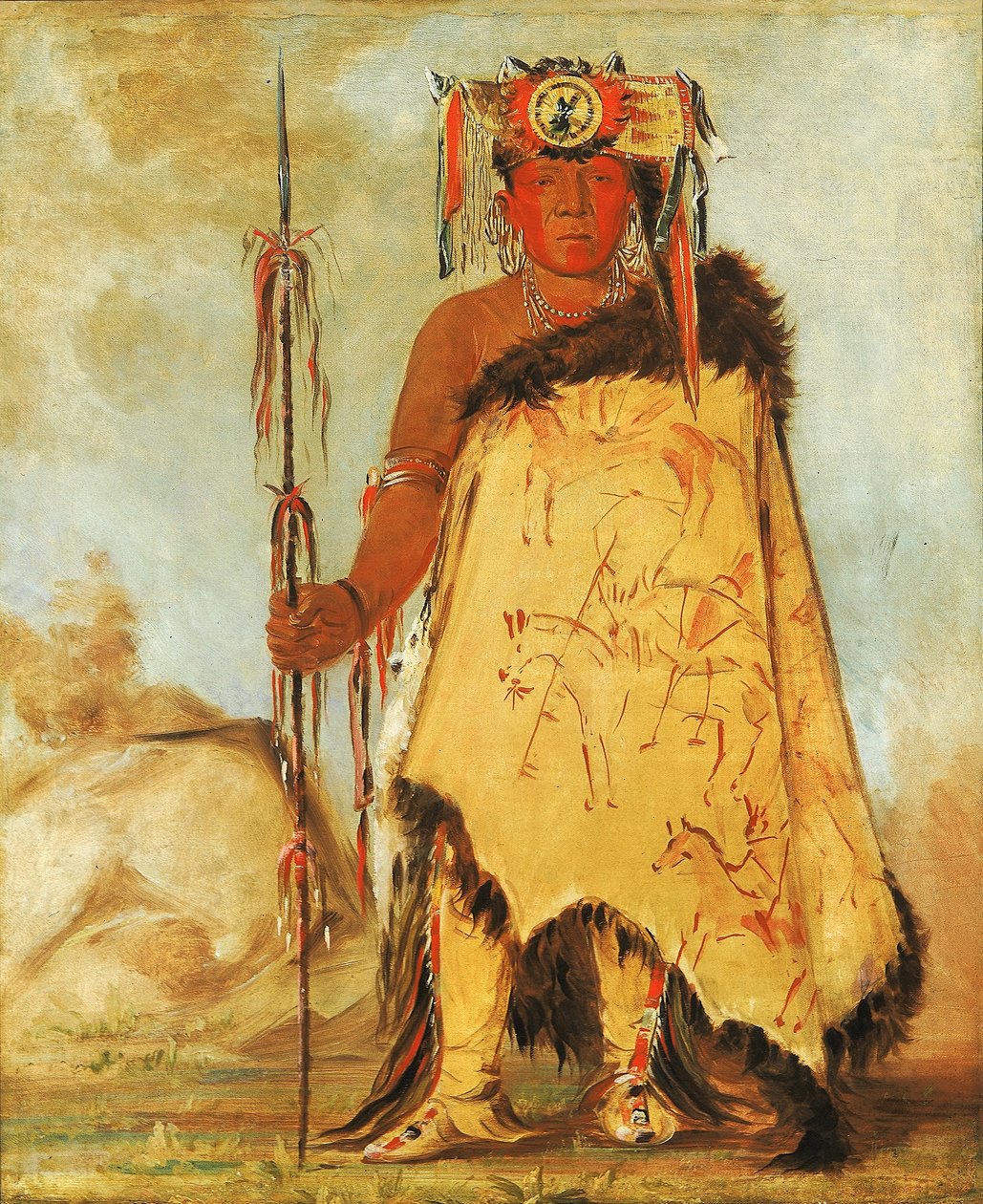 La-wée-re-coo-re-shaw-wee, War Chief, republikánus pawnee alkotó: George Catlin