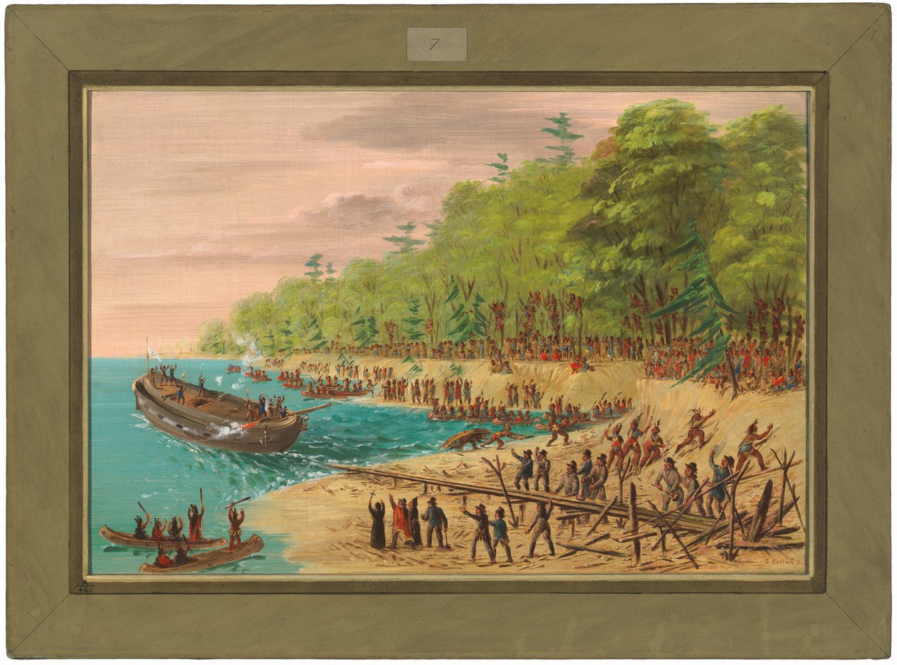 A Griff indítása. 1679. július alkotó: George Catlin