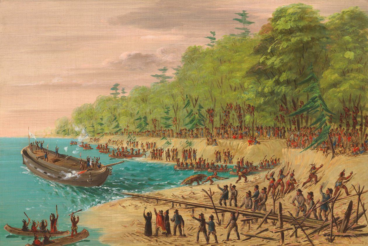 A Griff indítása. 1679. július, 18471848. alkotó: George Catlin