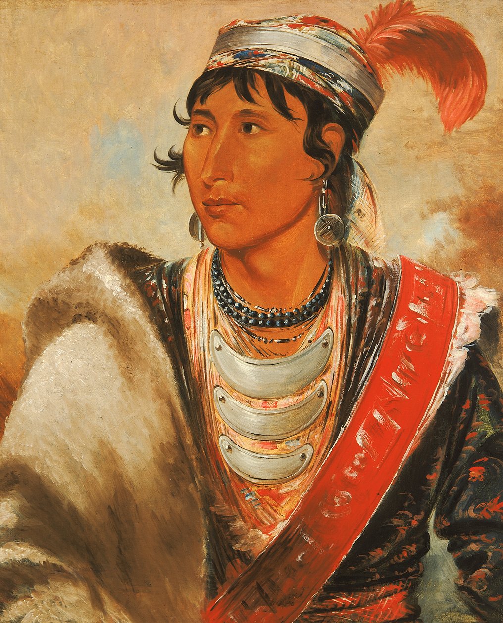 Láh-shee, The Licker, Creek Billy, 1838. alkotó: George Catlin