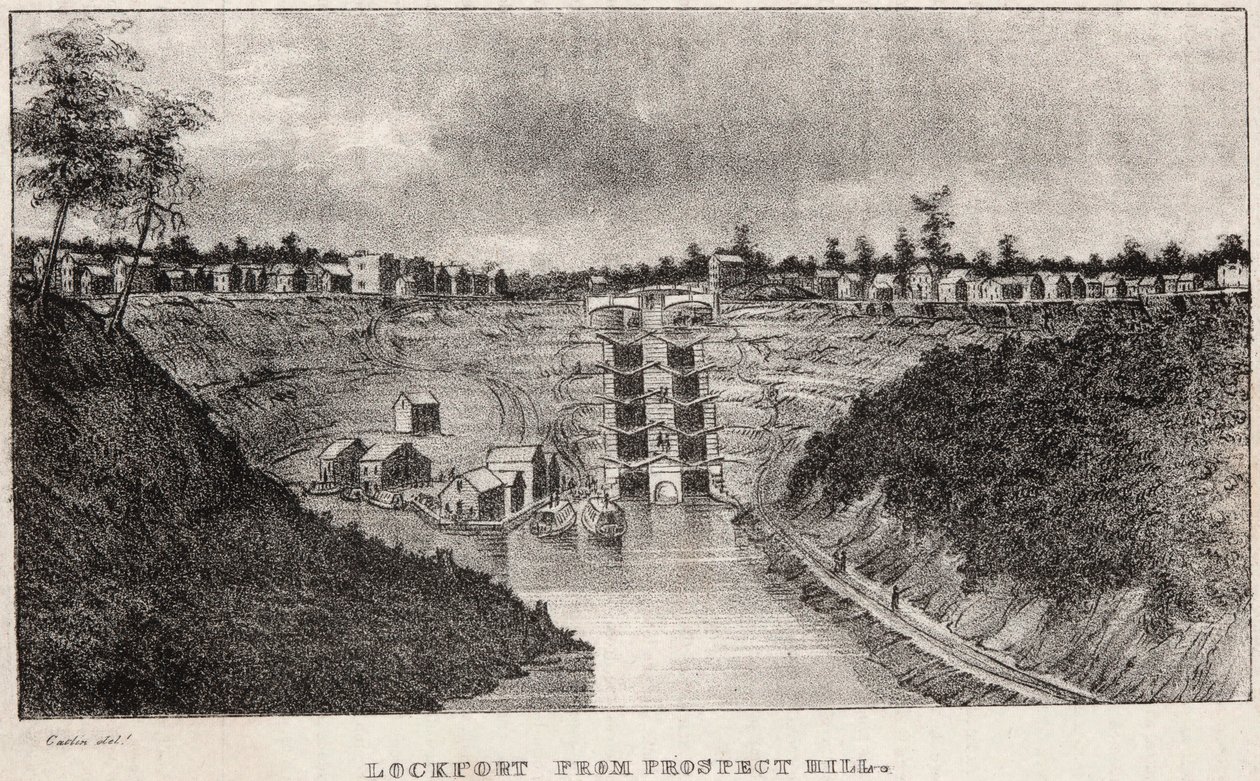 Lockport a Prospect Hillből alkotó: George Catlin