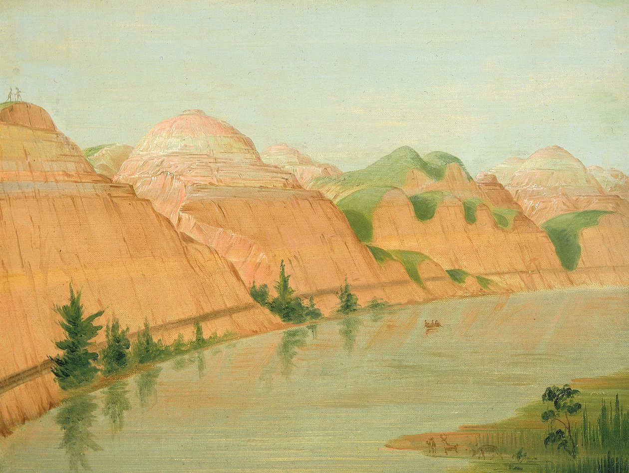 Csodálatos Clay Bluffs, 1800 mérföldre St. Louis felett alkotó: George Catlin