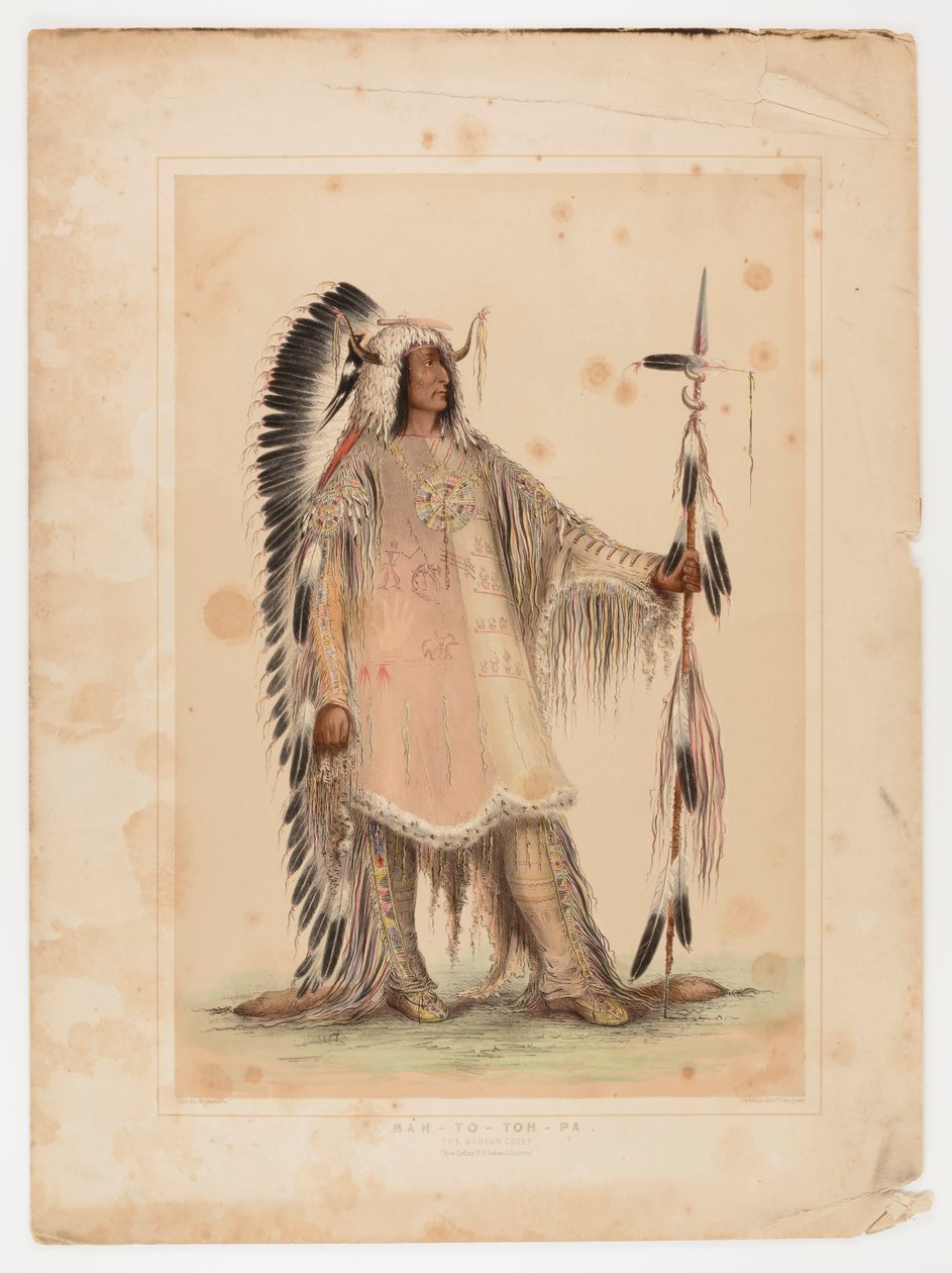 Mah-to-toh-pa, a mandan törzsfőnök... alkotó: George Catlin