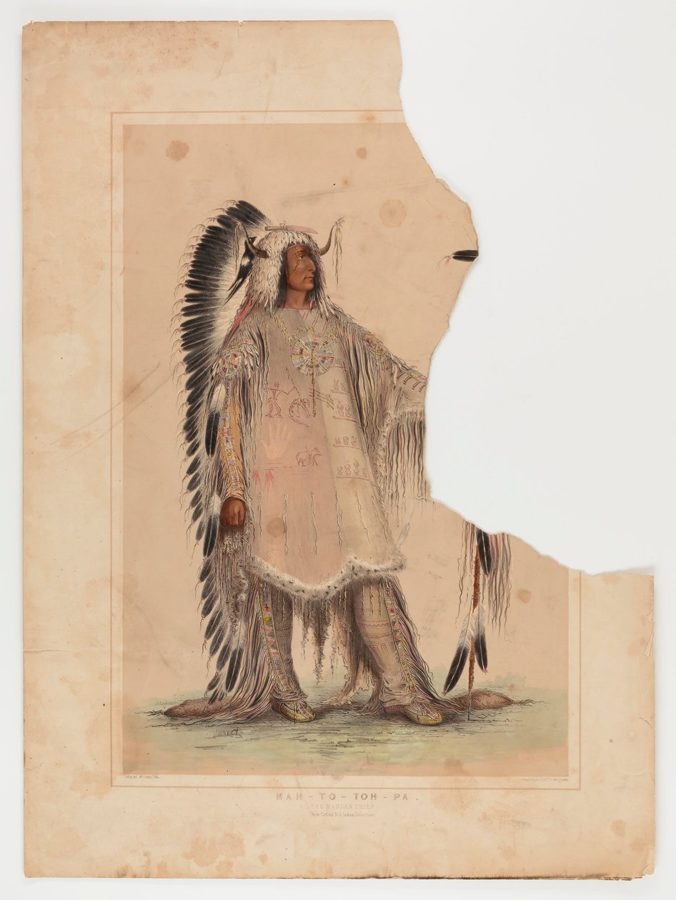 Mah-to-toh-pa, a mandan törzsfőnök... alkotó: George Catlin