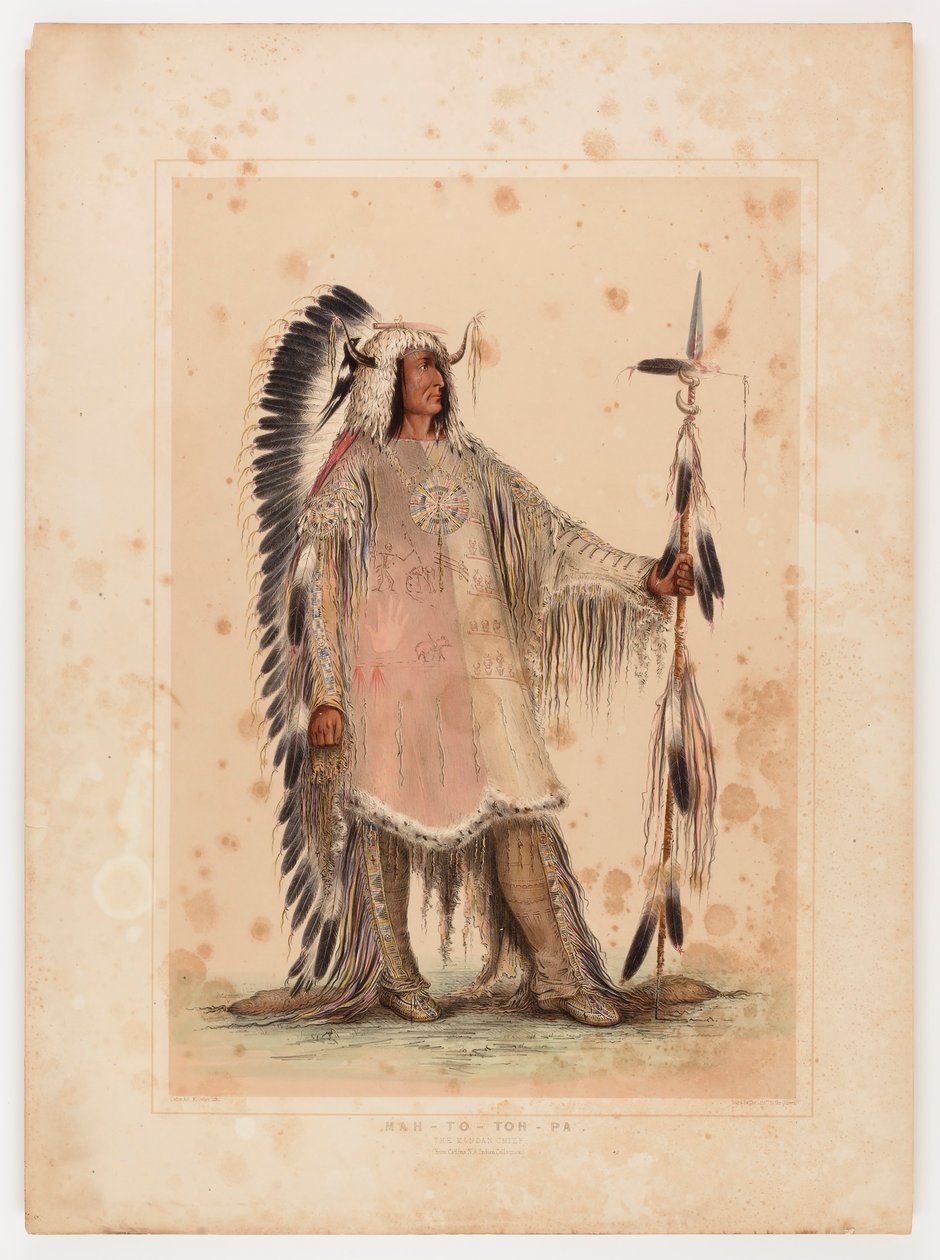 Mah-to-toh-pa, a mandan törzsfőnök... alkotó: George Catlin