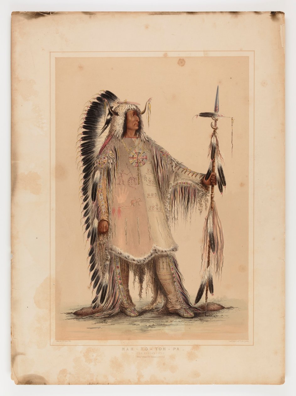 Mah-to-toh-pa, a mandan törzsfőnök... alkotó: George Catlin