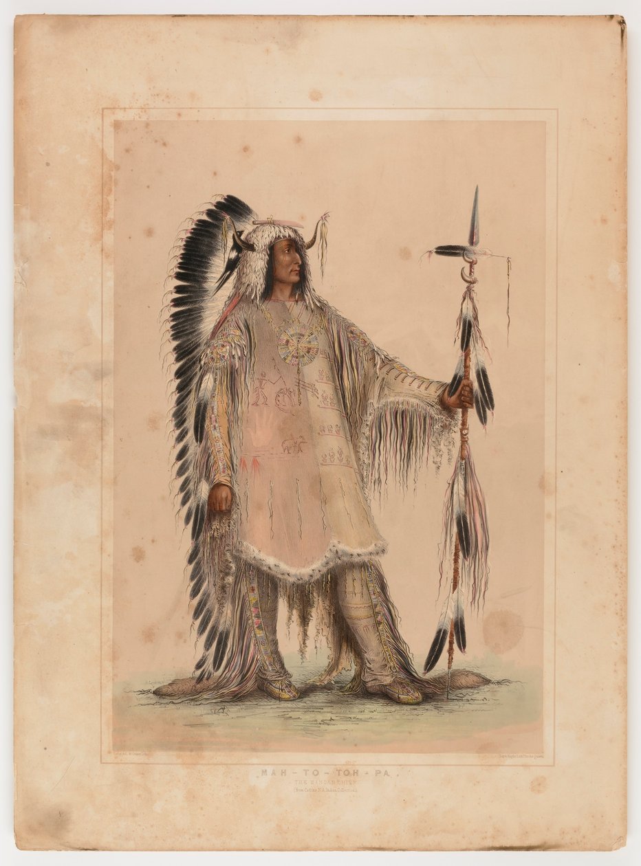 Mah-to-toh-pa, a mandan törzsfőnök... alkotó: George Catlin