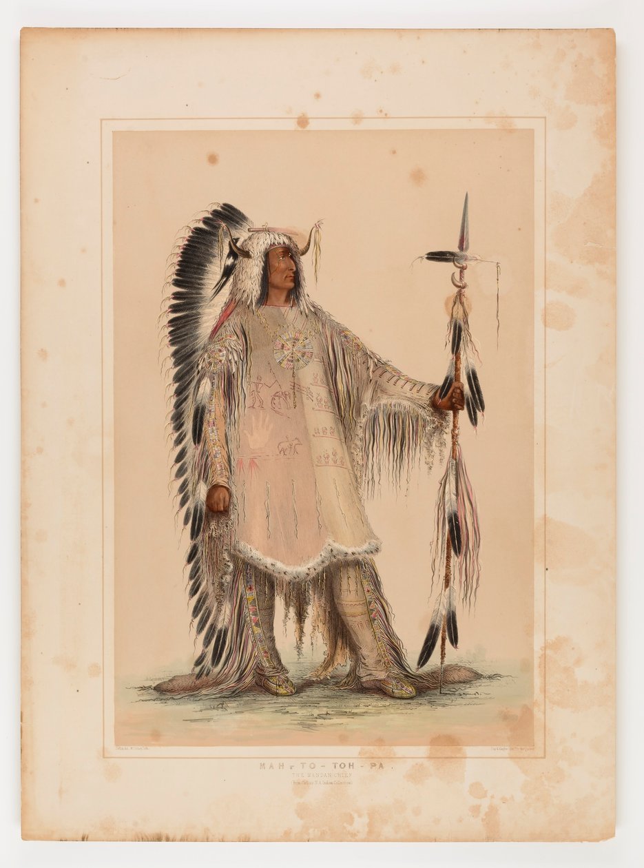 Mah-to-toh-pa, a mandan törzsfőnök... alkotó: George Catlin