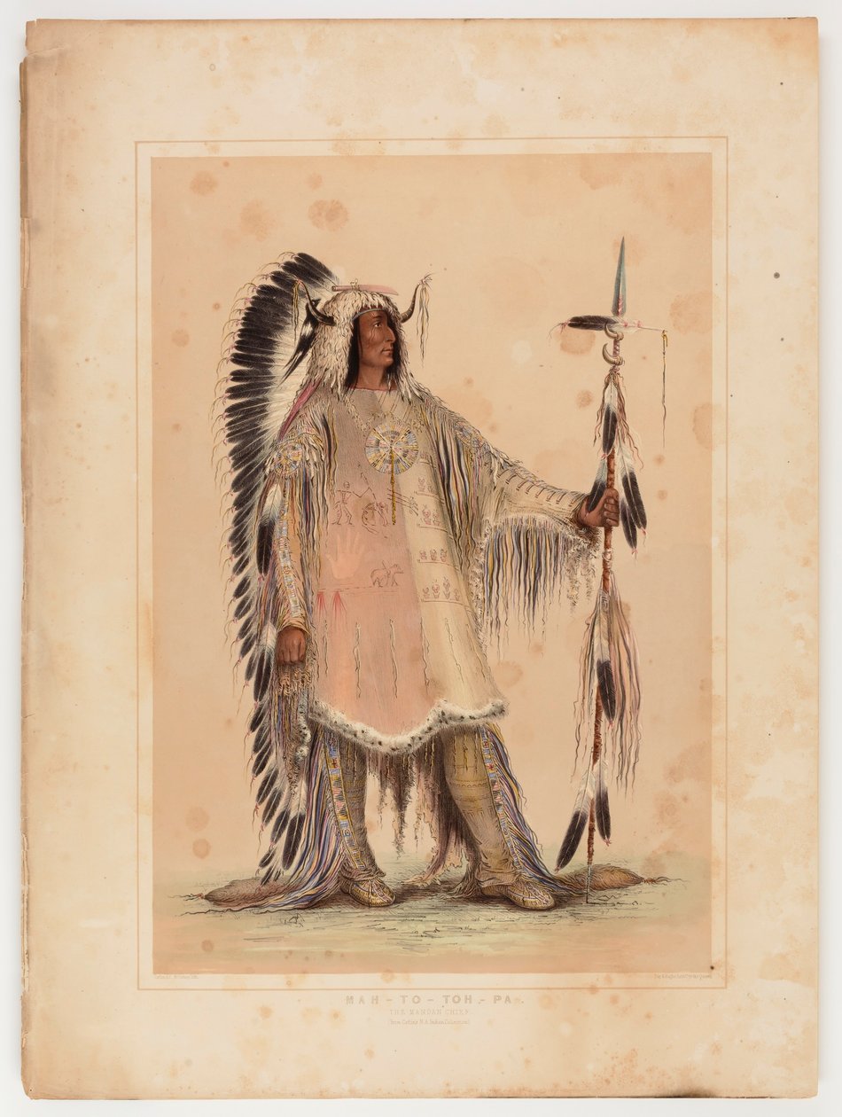 Mah-to-toh-pa, a mandan törzsfőnök... alkotó: George Catlin