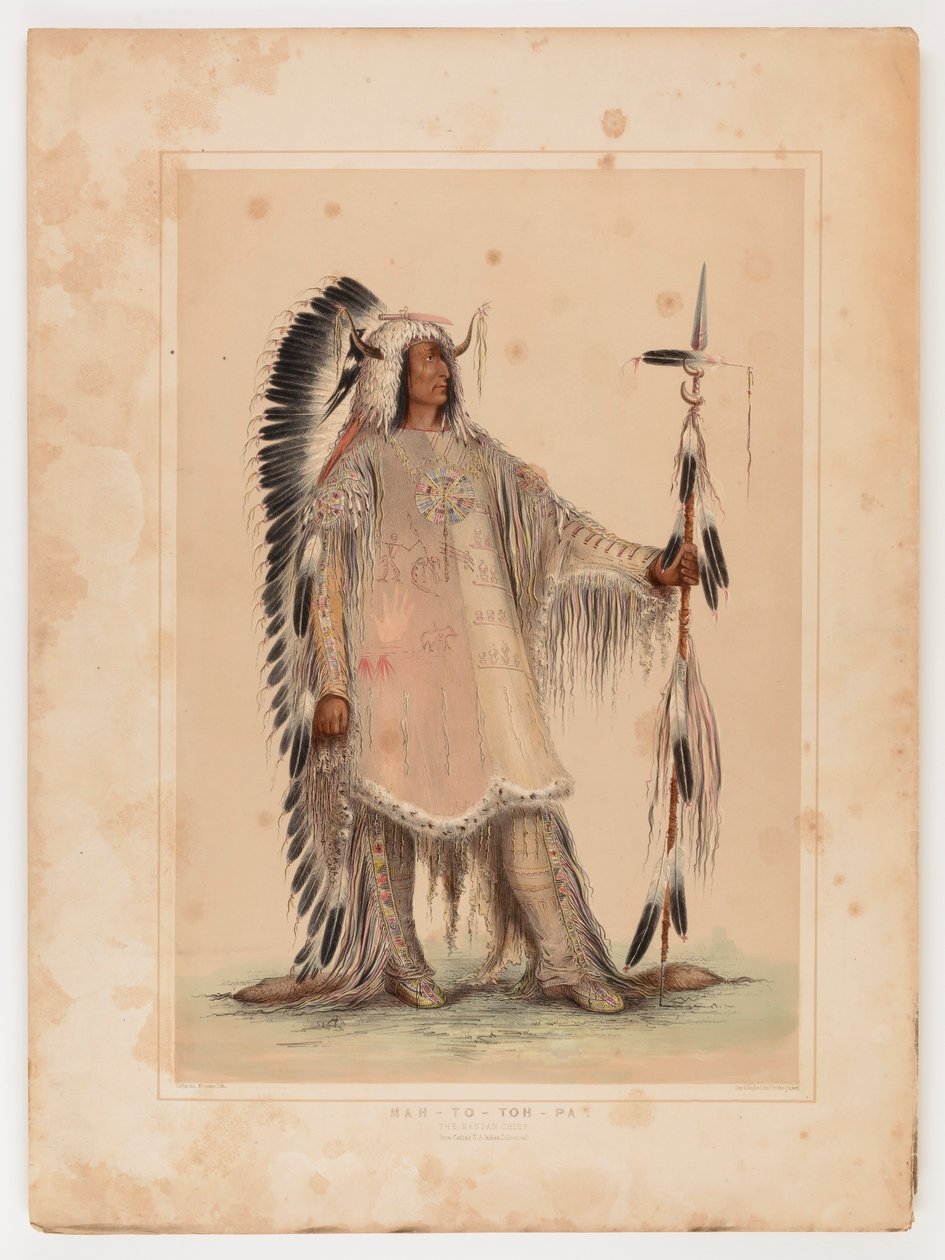 Mah-to-toh-pa, a mandan törzsfőnök... alkotó: George Catlin