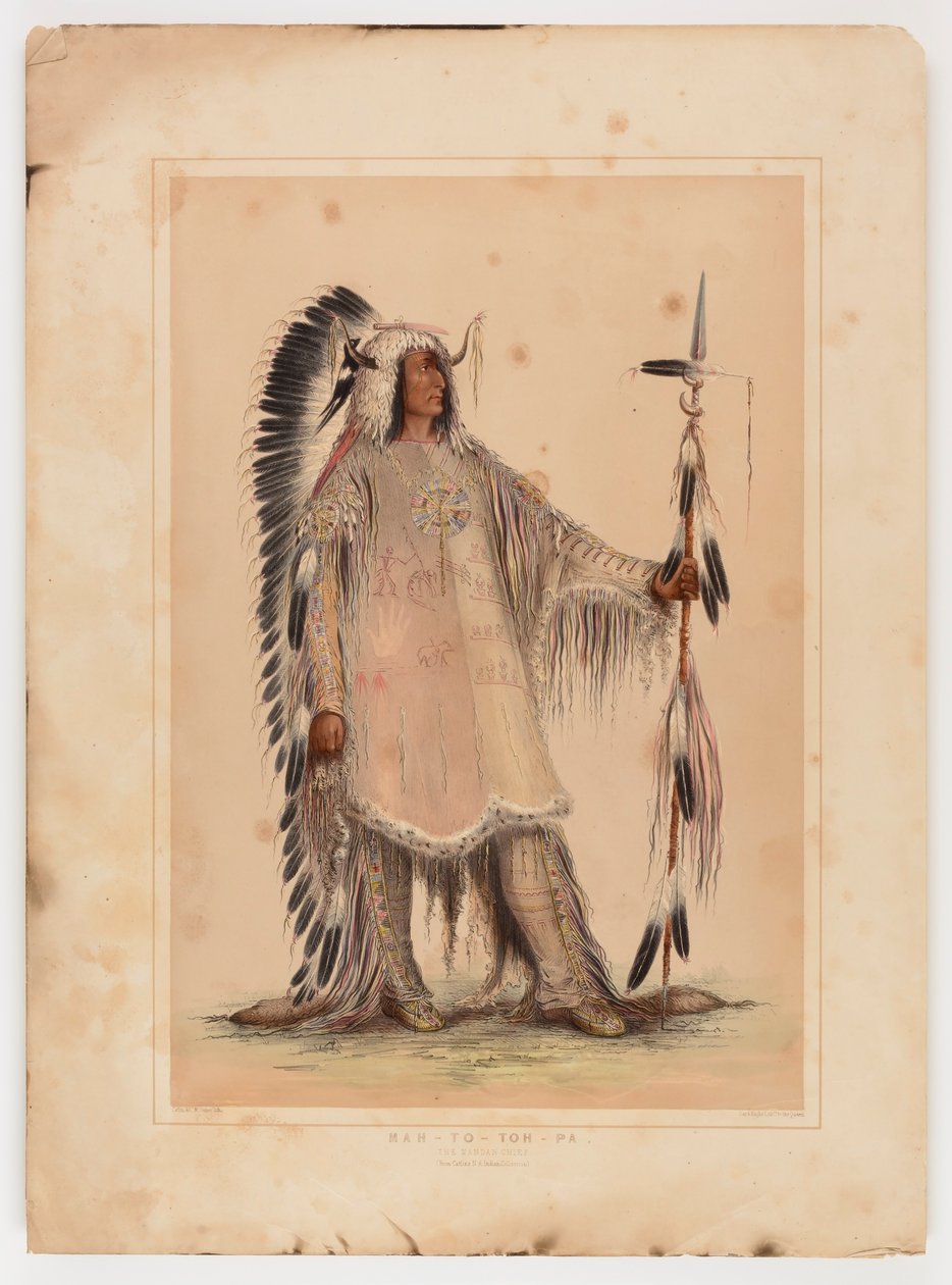 Mah-to-toh-pa, a mandan törzsfőnök... alkotó: George Catlin