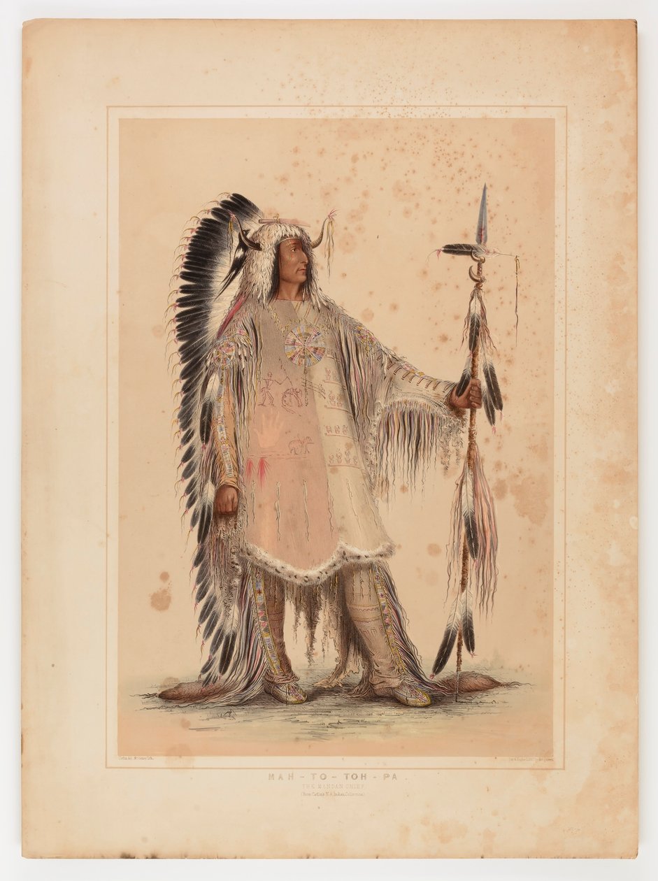 Mah-to-toh-pa, a mandan törzsfőnök... alkotó: George Catlin