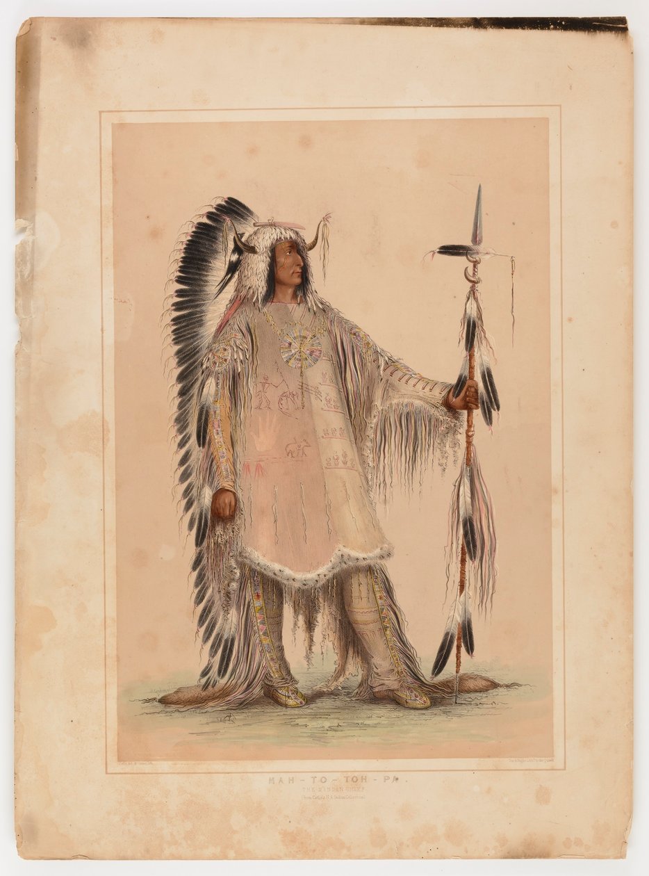 Mah-to-toh-pa, a mandan törzsfőnök... alkotó: George Catlin