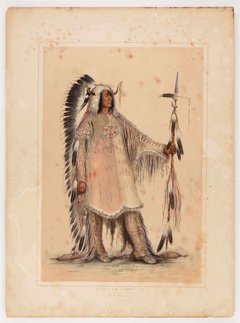 Mah-to-toh-pa, a mandan törzsfőnök... alkotó: George Catlin