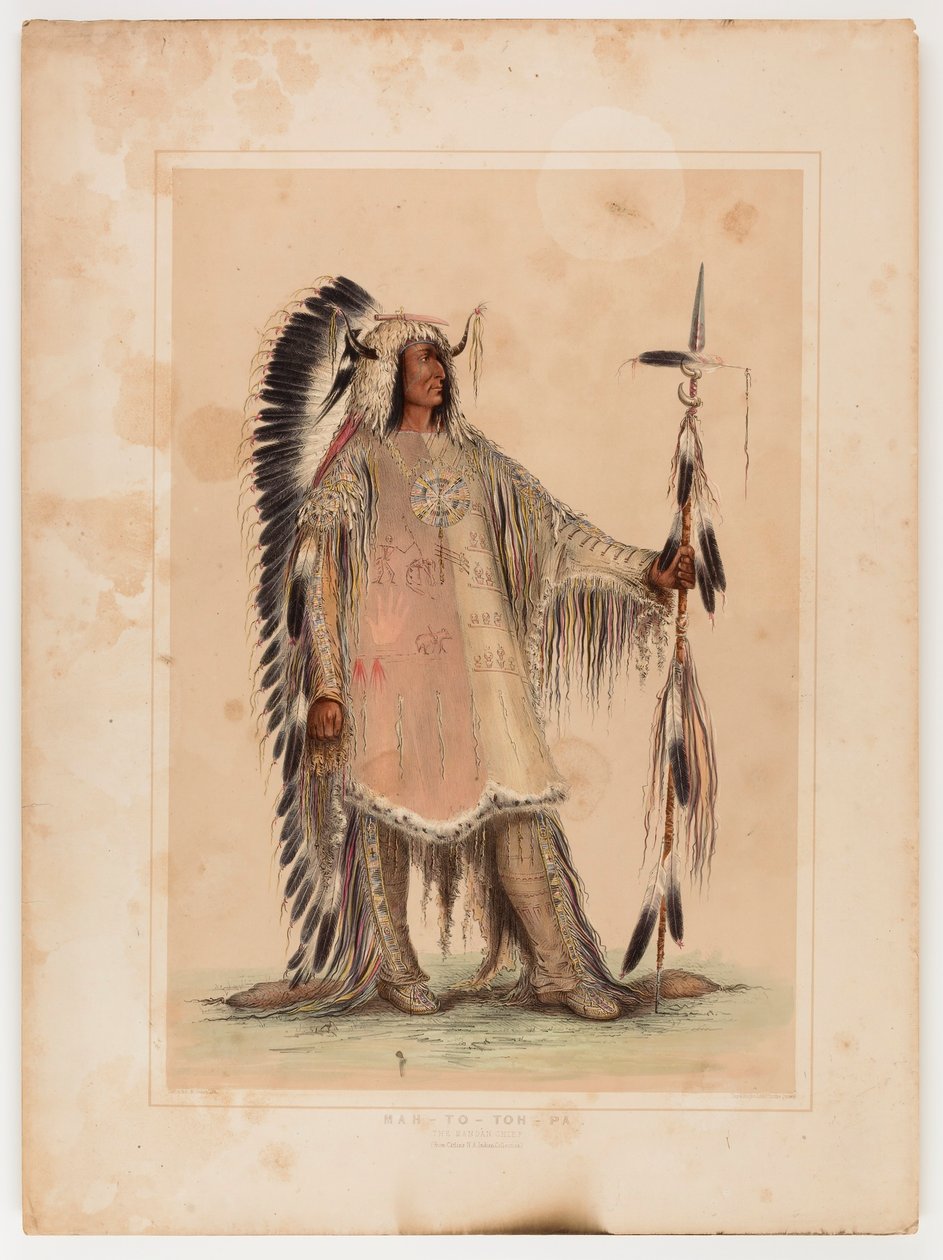 Mah-to-toh-pa, a mandan törzsfőnök... alkotó: George Catlin