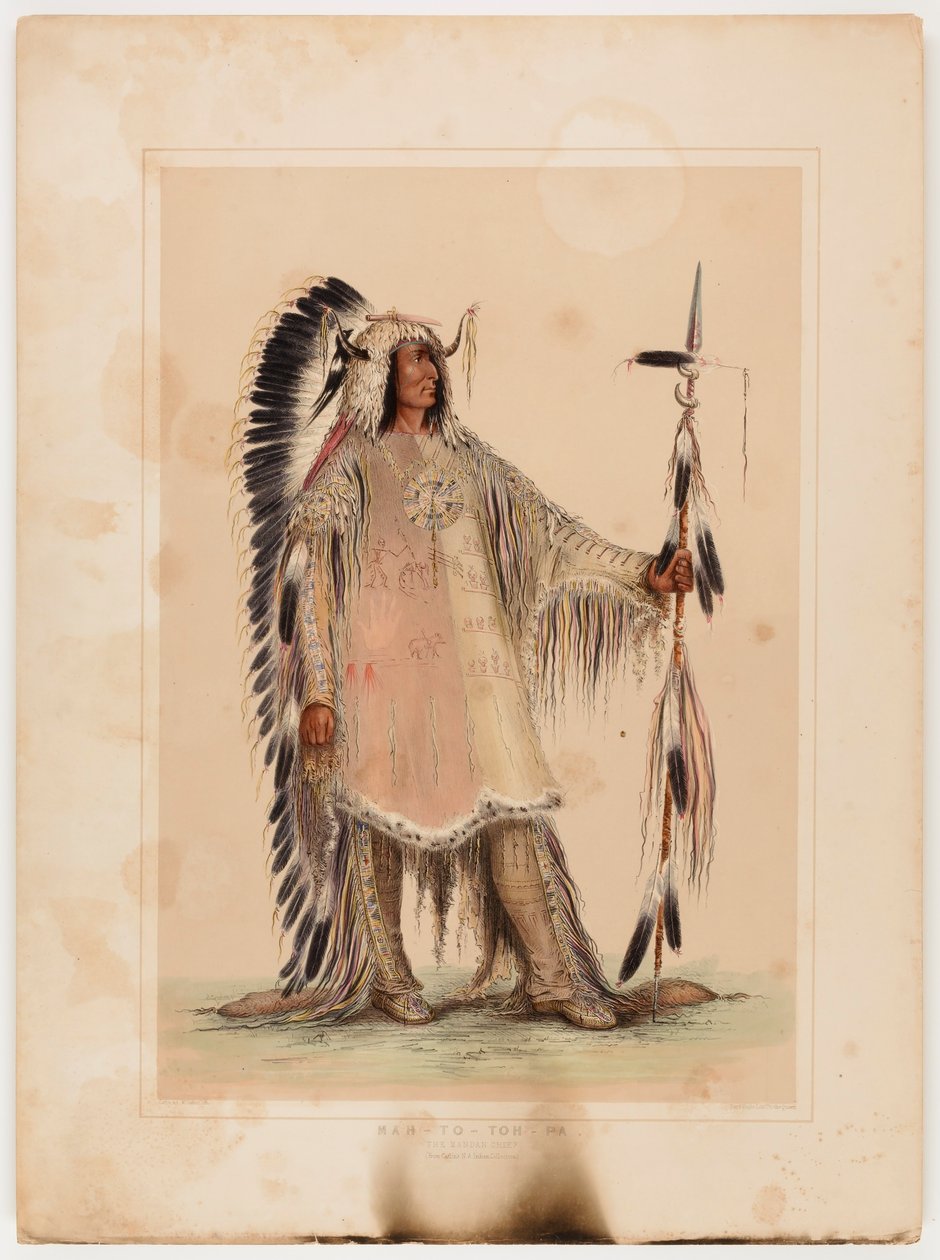 Mah-to-toh-pa, a mandan törzsfőnök... alkotó: George Catlin