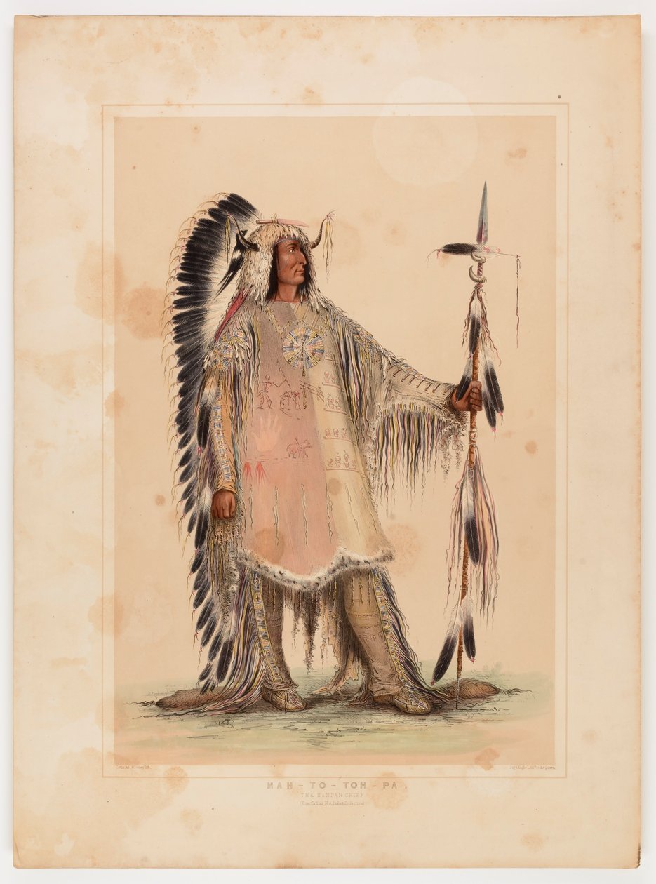 Mah-to-toh-pa, a mandan törzsfőnök... alkotó: George Catlin