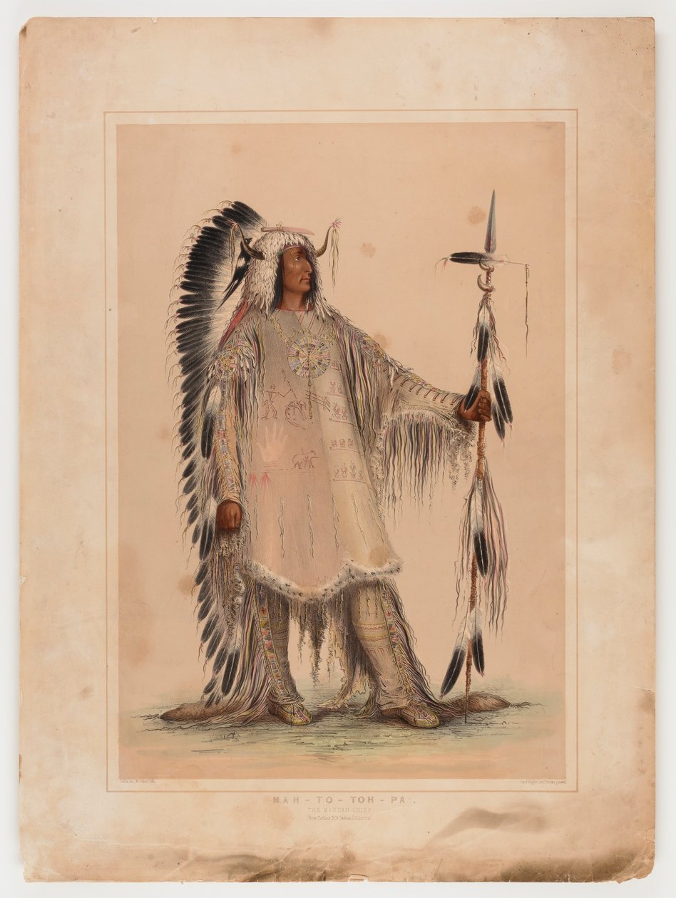 Mah-to-toh-pa, a mandan törzsfőnök... alkotó: George Catlin