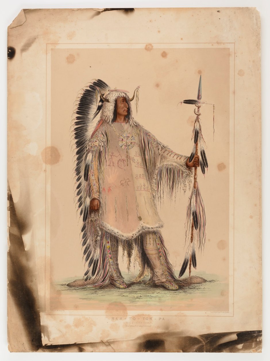 Mah-to-toh-pa, a mandan törzsfőnök... alkotó: George Catlin