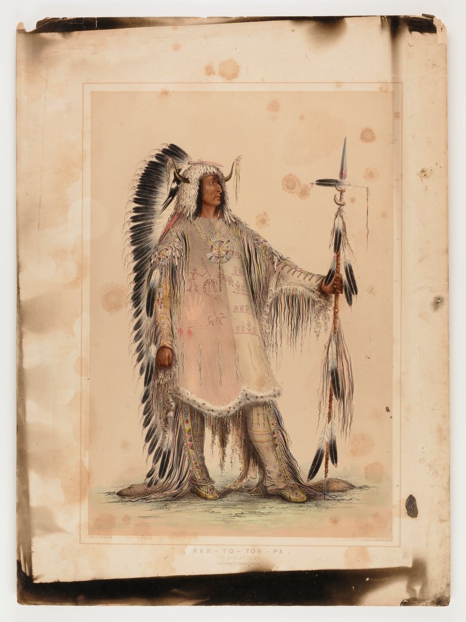 Mah-to-toh-pa, a mandan törzsfőnök... alkotó: George Catlin
