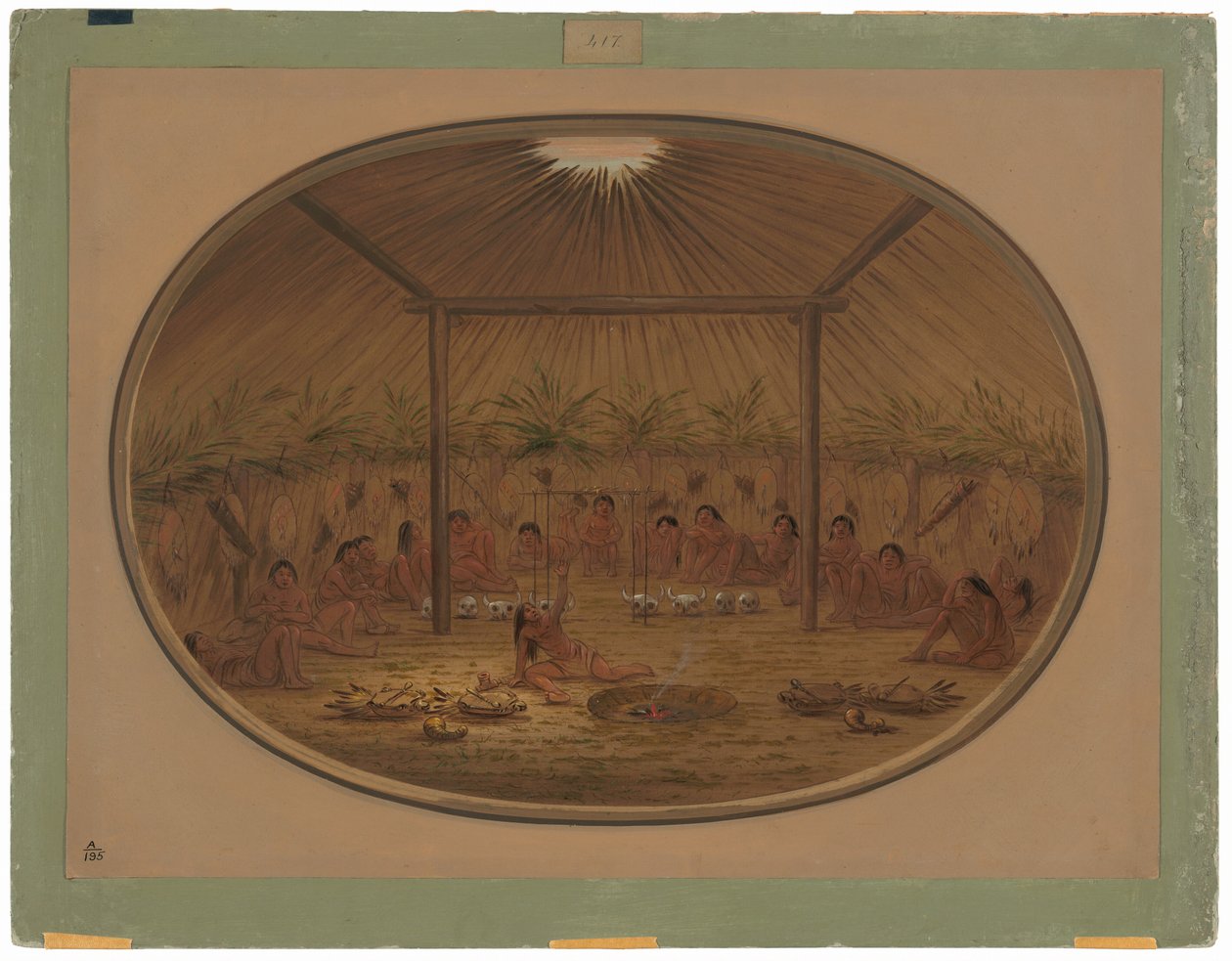 Mandan ceremónia – A víz elsüllyed alkotó: George Catlin
