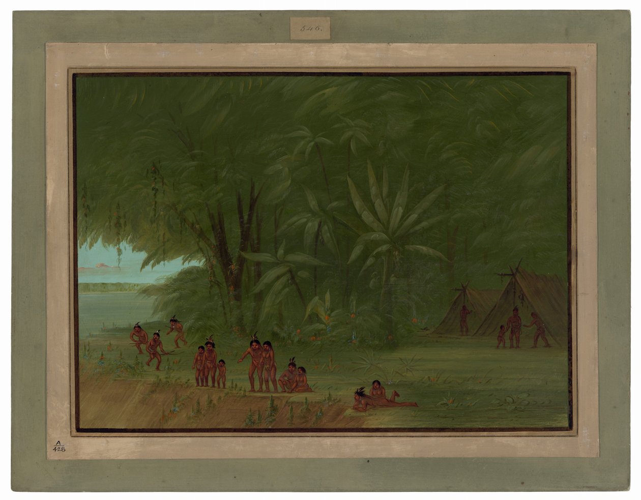 A Mauheesek tábora alkotó: George Catlin
