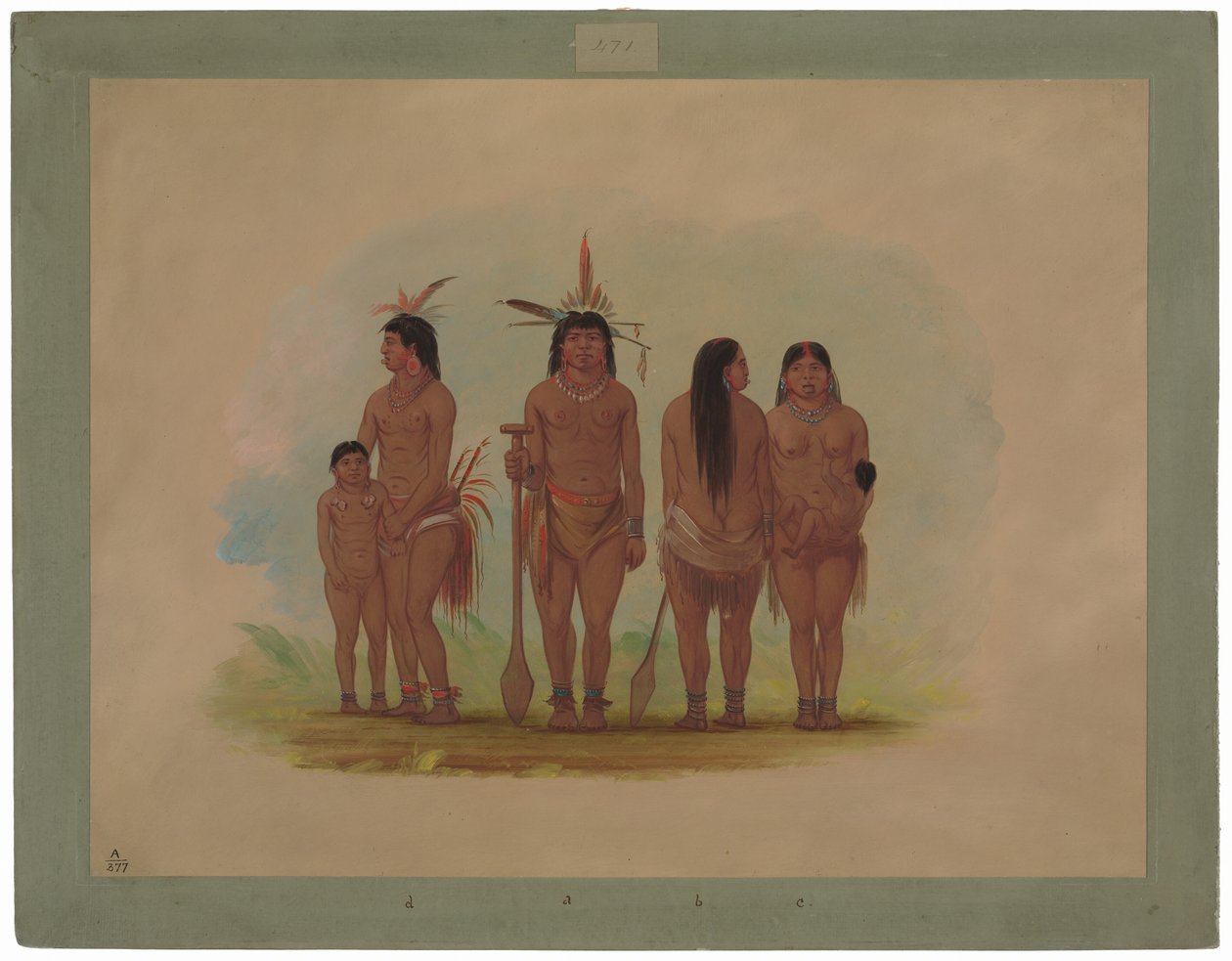 A Payaguas törzs tagjai alkotó: George Catlin