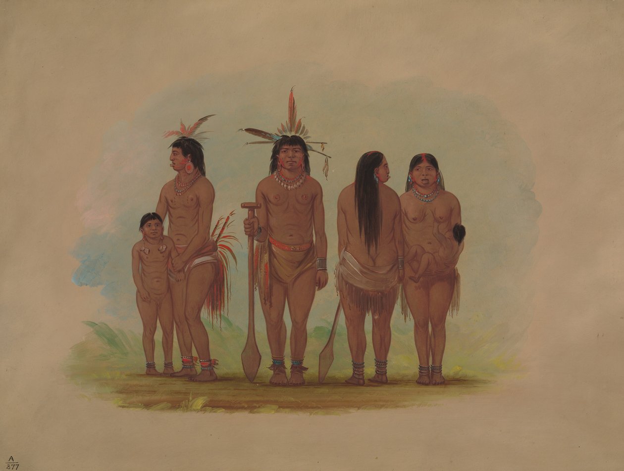 A Payaguas törzs tagjai, 18541869. alkotó: George Catlin
