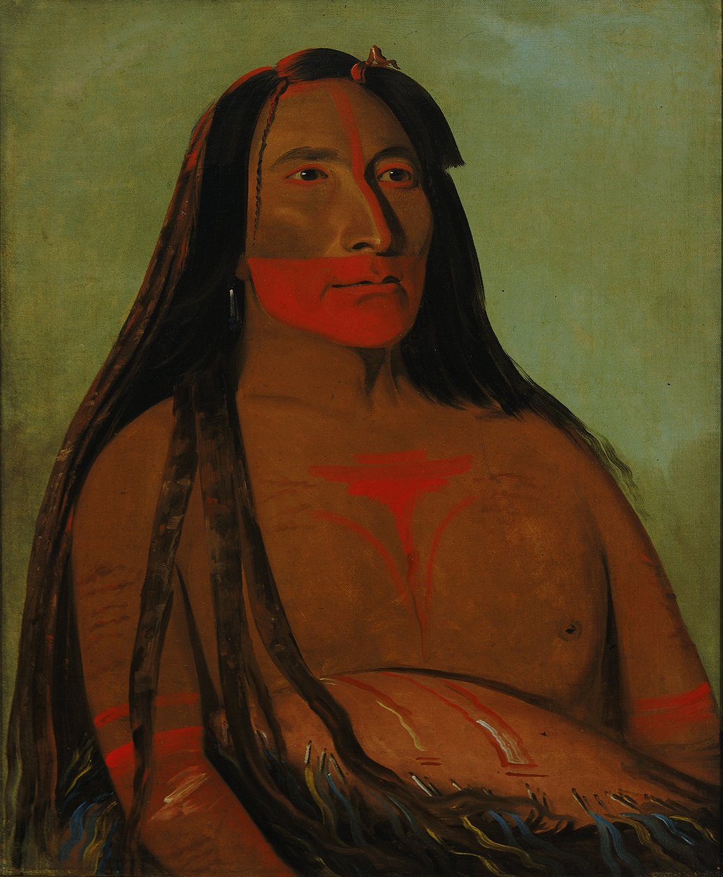Máh-to-tóh-pa, Négy Medve, Második Gyászoló Főnök alkotó: George Catlin