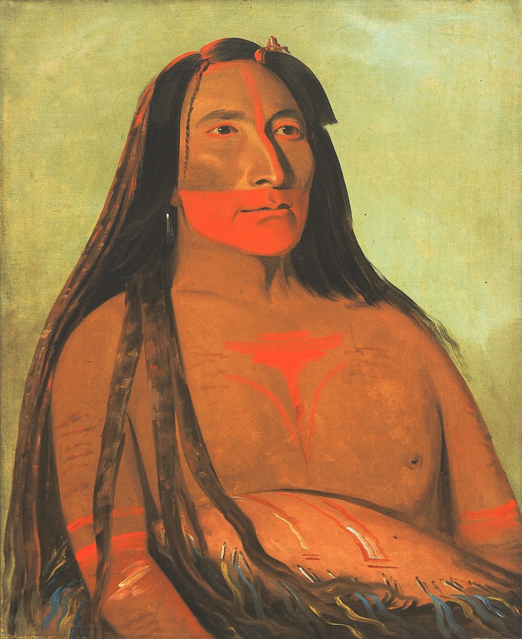 Máh-to-tóh-pa, Négy Medve, Második Gyászoló Főnök alkotó: George Catlin