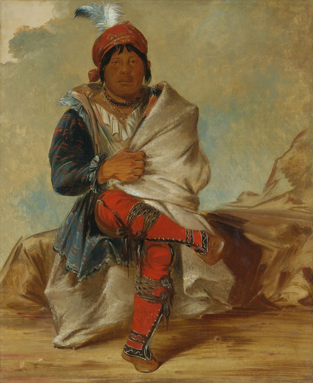 Mick-e-no-páh, a törzsfőnök, 1838. alkotó: George Catlin
